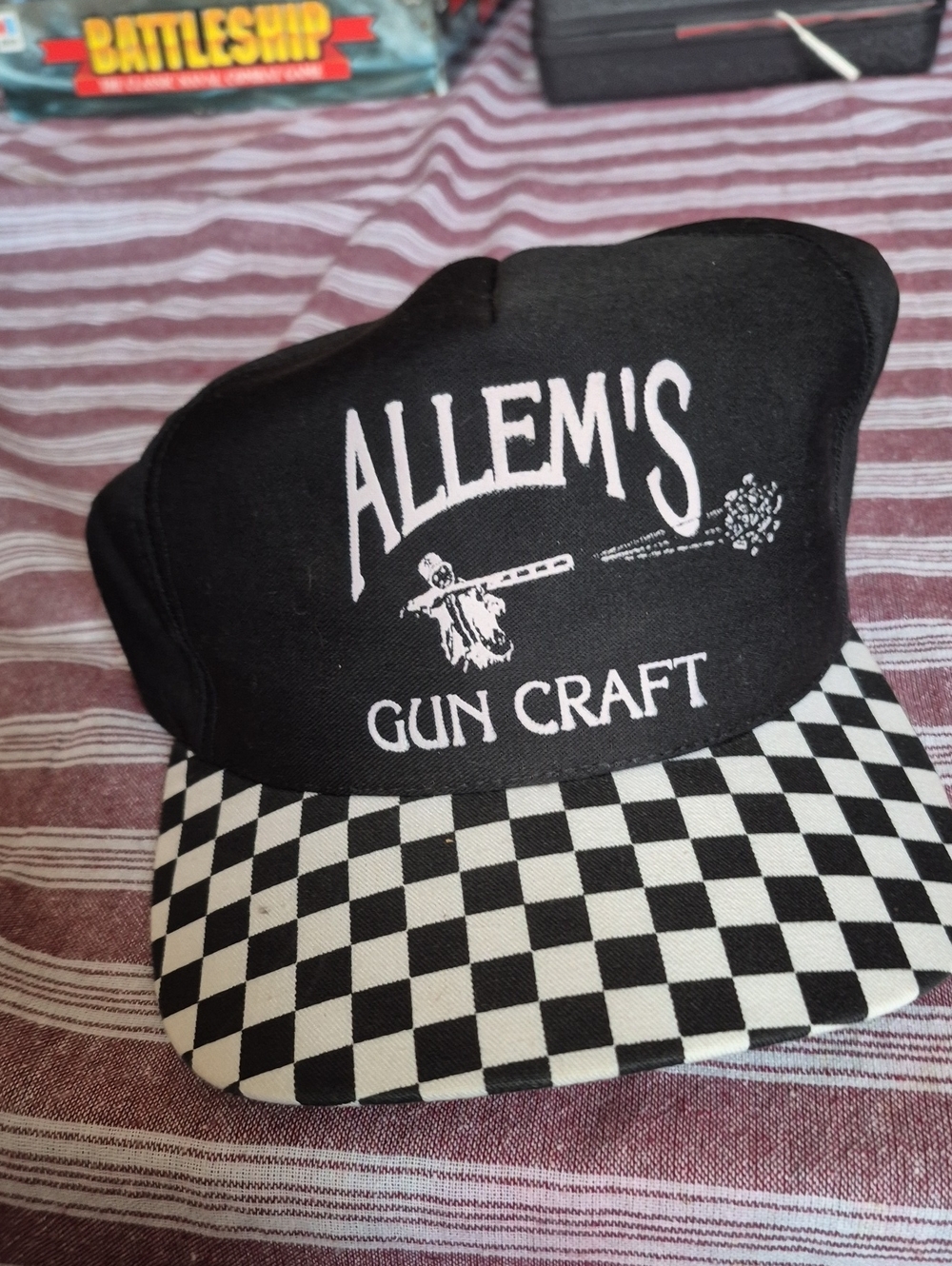 Allem's Gun Craft Black Checkerboard Baseball Cap